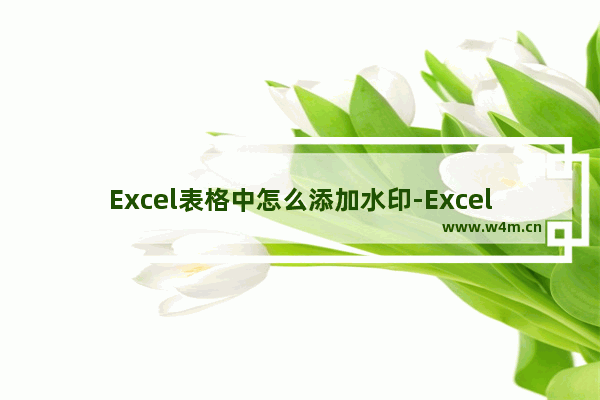 Excel表格中怎么添加水印-Excel表格中添加水印的方法