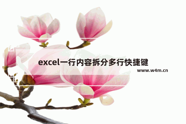 excel一行内容拆分多行快捷键