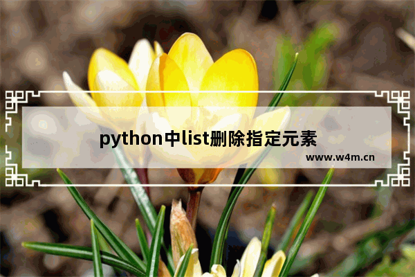 python中list删除指定元素