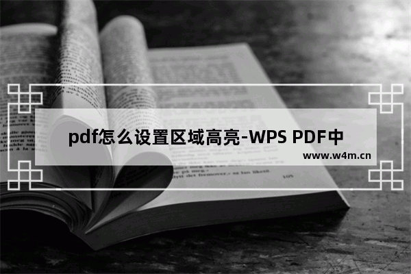 pdf怎么设置区域高亮-WPS PDF中给文字设置高亮的方法