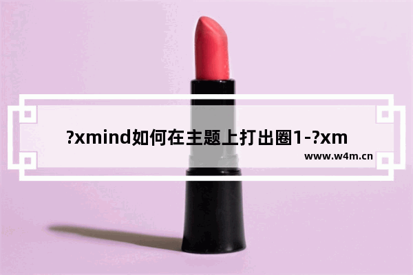 ?xmind如何在主题上打出圈1-?xmind在主题上打出圈1符号标记的方法