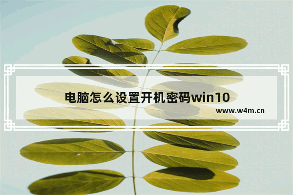 电脑怎么设置开机密码win10