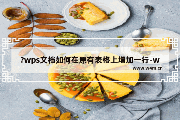 ?wps文档如何在原有表格上增加一行-wps文档在页面上插入表格后增加行数的方法