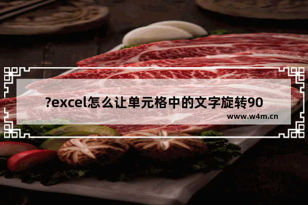 ?excel怎么让单元格中的文字旋转90度-excel表格将文字旋转90度的方法