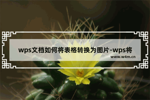 wps文档如何将表格转换为图片-wps将文档中的表格转换为图片格式的方法