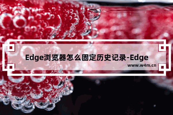 Edge浏览器怎么固定历史记录-Edge浏览器固定历史记录的方法