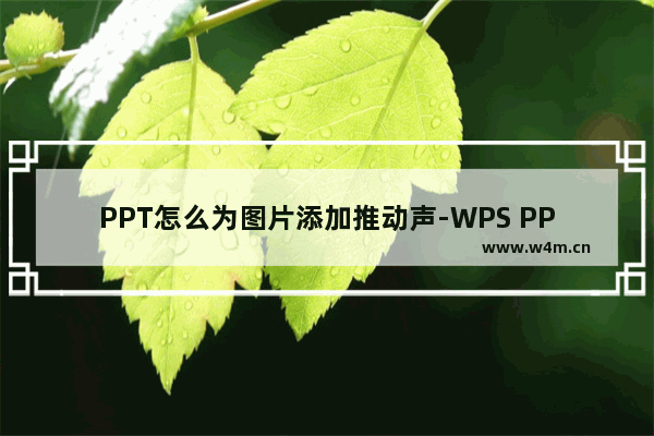 PPT怎么为图片添加推动声-WPS PPT为图片添加推动声的方法