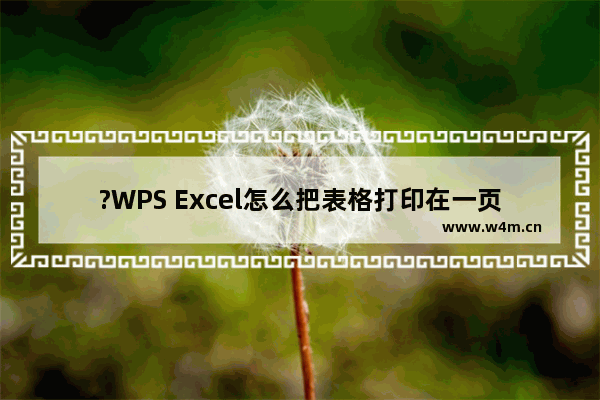 ?WPS Excel怎么把表格打印在一页纸上-WPS表格中将整个工作表打印在一页的方法教程