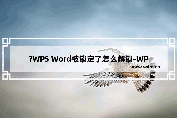 ?WPS Word被锁定了怎么解锁-WPS文档中停止保护的方法教程