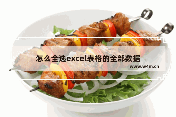 怎么全选excel表格的全部数据