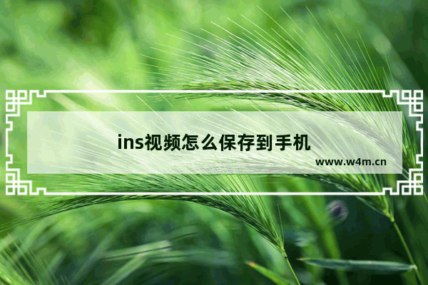 ins视频怎么保存到手机