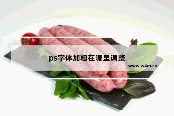 ps字体加粗在哪里调整