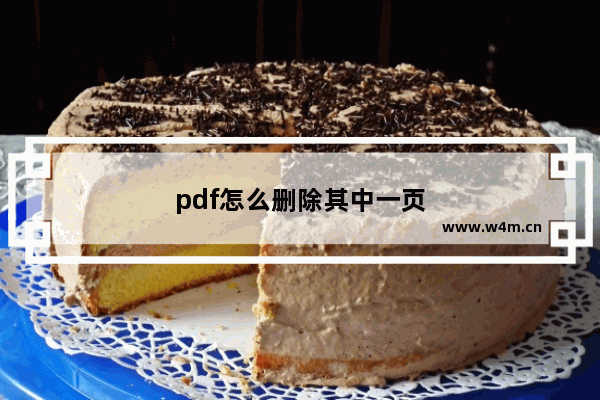 pdf怎么删除其中一页