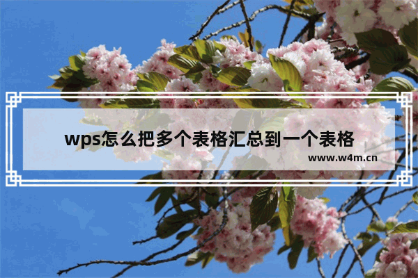 wps怎么把多个表格汇总到一个表格