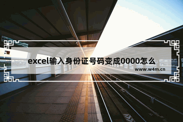 excel输入身份证号码变成0000怎么恢复