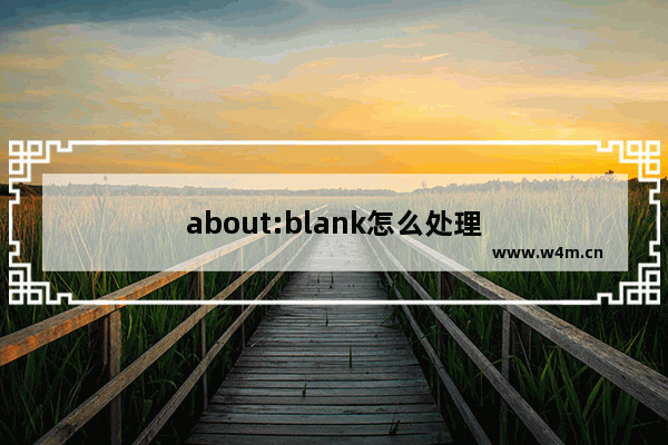 about:blank怎么处理