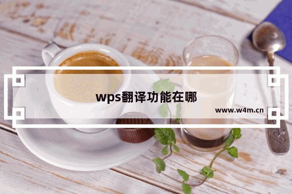 wps翻译功能在哪