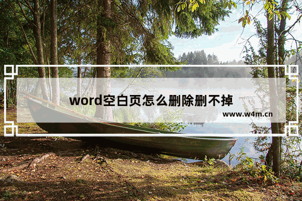 word空白页怎么删除删不掉