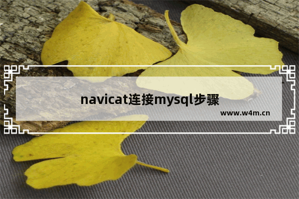 navicat连接mysql步骤