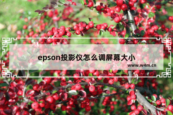 epson投影仪怎么调屏幕大小