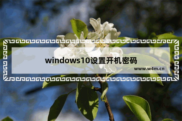 windows10设置开机密码