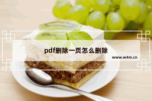 pdf删除一页怎么删除