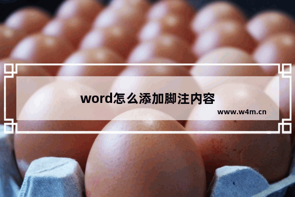 word怎么添加脚注内容