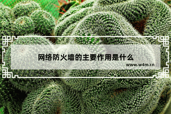 网络防火墙的主要作用是什么