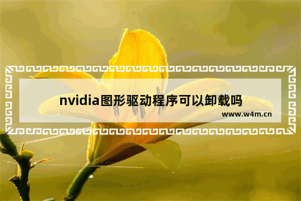 nvidia图形驱动程序可以卸载吗