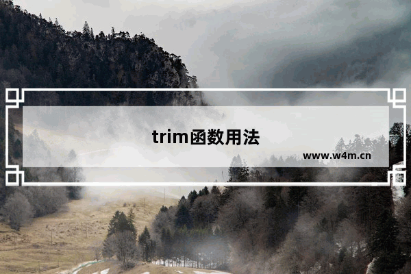 trim函数用法