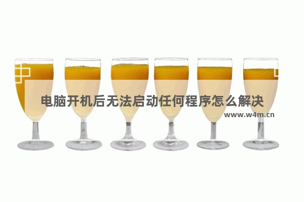 电脑开机后无法启动任何程序怎么解决