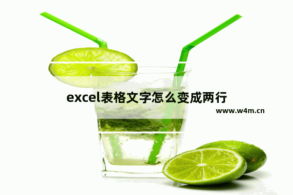 excel表格文字怎么变成两行