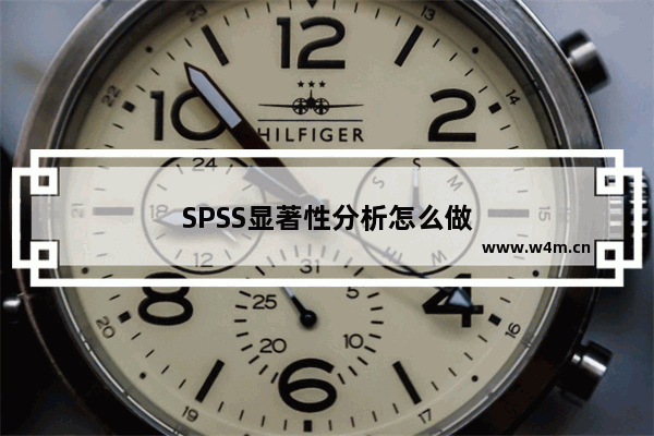 SPSS显著性分析怎么做