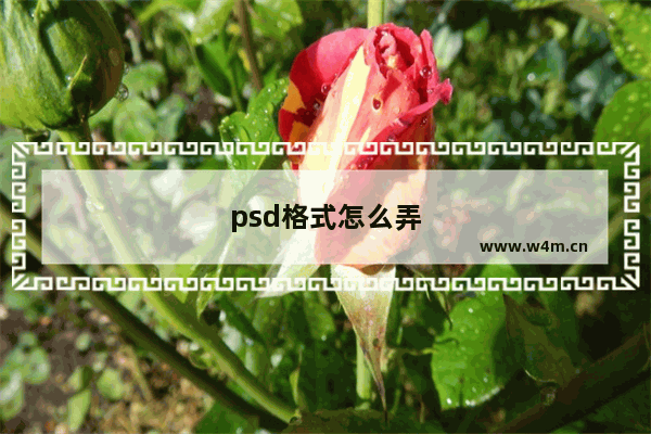 psd格式怎么弄