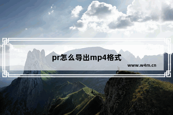 pr怎么导出mp4格式