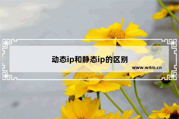 动态ip和静态ip的区别