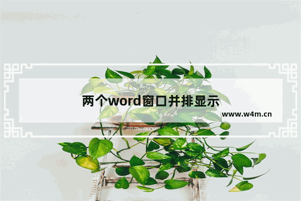 两个word窗口并排显示