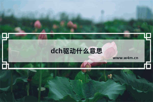 dch驱动什么意思