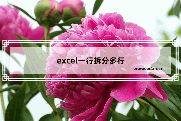 excel一行拆分多行