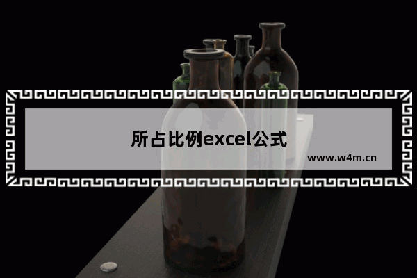 所占比例excel公式