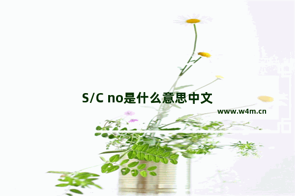 S/C no是什么意思中文