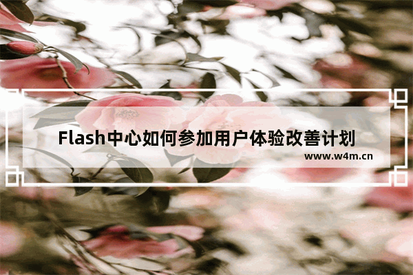 Flash中心如何参加用户体验改善计划