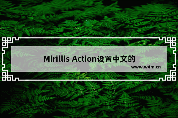 Mirillis Action设置中文的方法