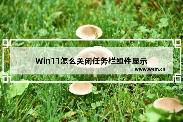 Win11怎么关闭任务栏组件显示