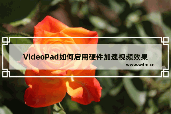 VideoPad如何启用硬件加速视频效果