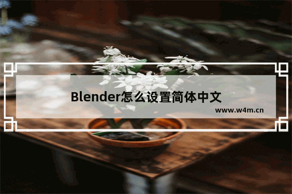 Blender怎么设置简体中文