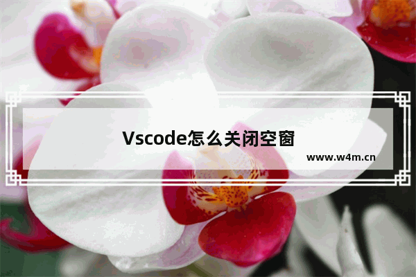 Vscode怎么关闭空窗