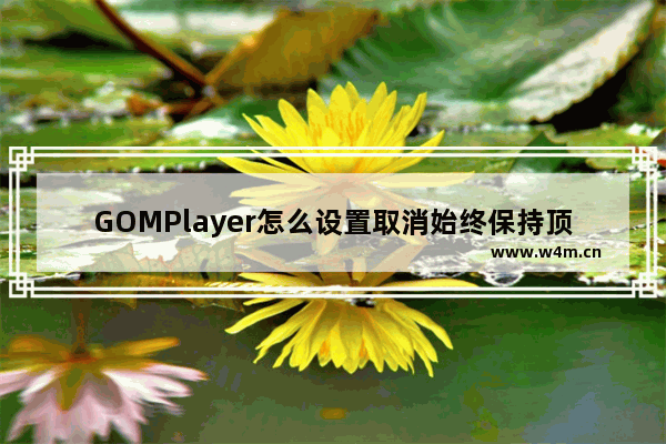 GOMPlayer怎么设置取消始终保持顶端显示