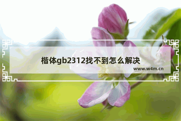 楷体gb2312找不到怎么解决