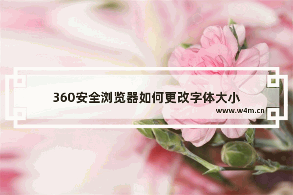 360安全浏览器如何更改字体大小